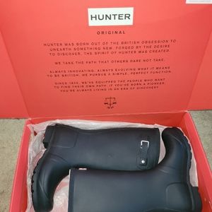 Hunter kids navy boots